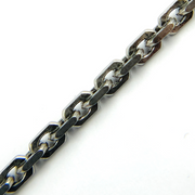 Z37OX. Oxidized Sterling Silver Thick Cable Link Chain